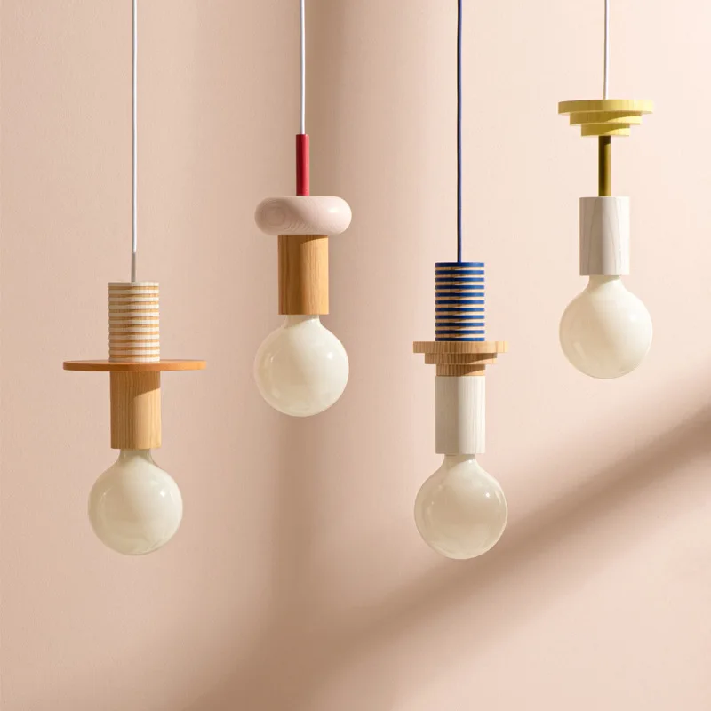 Nordic Lamp Wood LED Pendant Lights Kitchen Home Decor Hanglamp Restaurant Ceiling Chandelier Luminaire Bedroom Light Fixture - Image 3