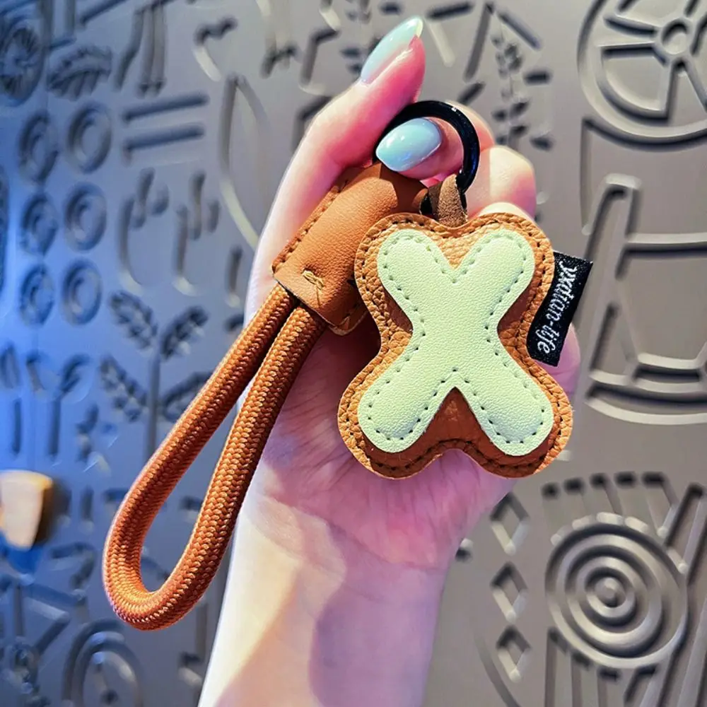 Sweet 26 Letter Keychain PU Leather Bag Hanging Charms Alphabet Key Holder Ornaments Car Keyring Lucky Letter Pendant Friend - Image 6